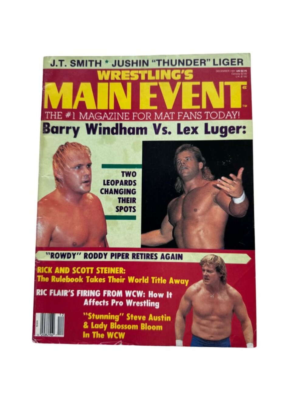 Wrestlings Main Event Magazine WWF Windham vs Luger Flair Rowdy Peters Dec 1991